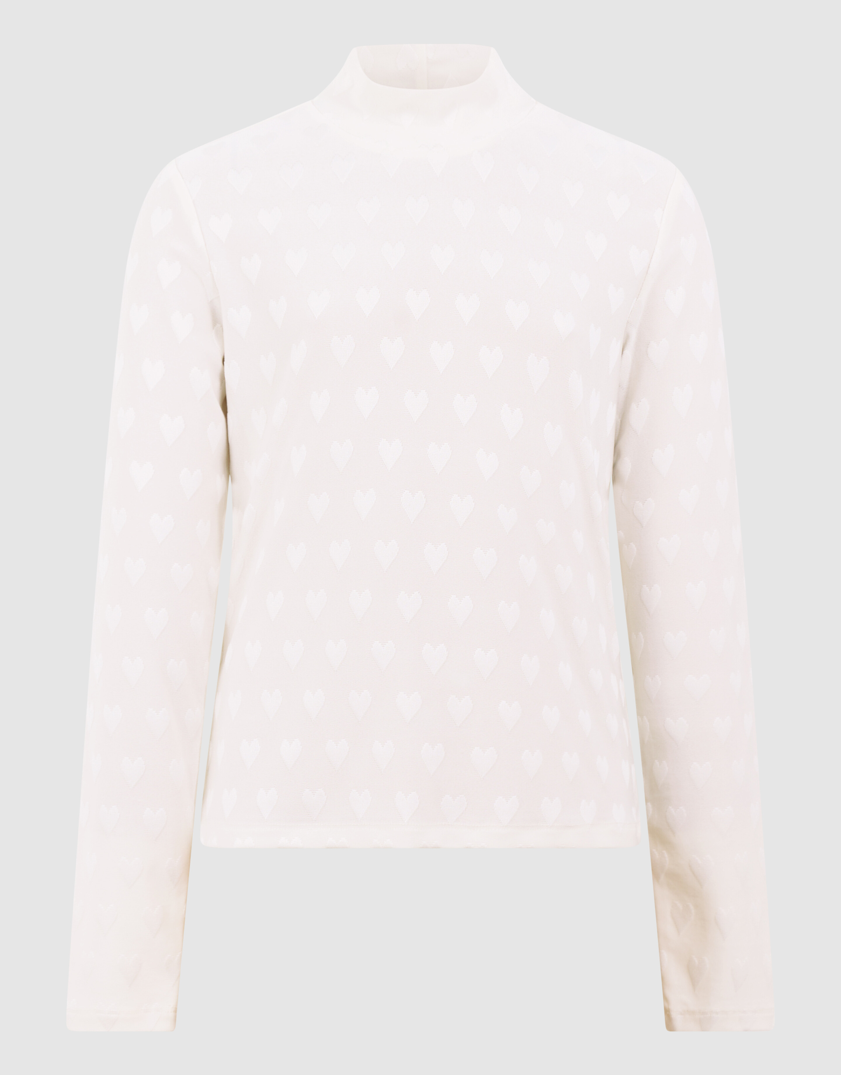 Top mit Allover-Herzmuster Cremefarben SHOEBY GIRLS