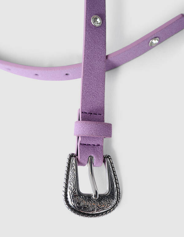 Strassg&uuml;rtel Lila SHOEBY ACCESSOIRES