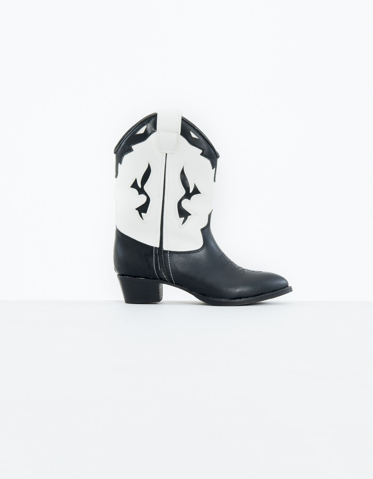 Cowboystiefel Schwarz/Weiß SCHOENEN SHOEBY