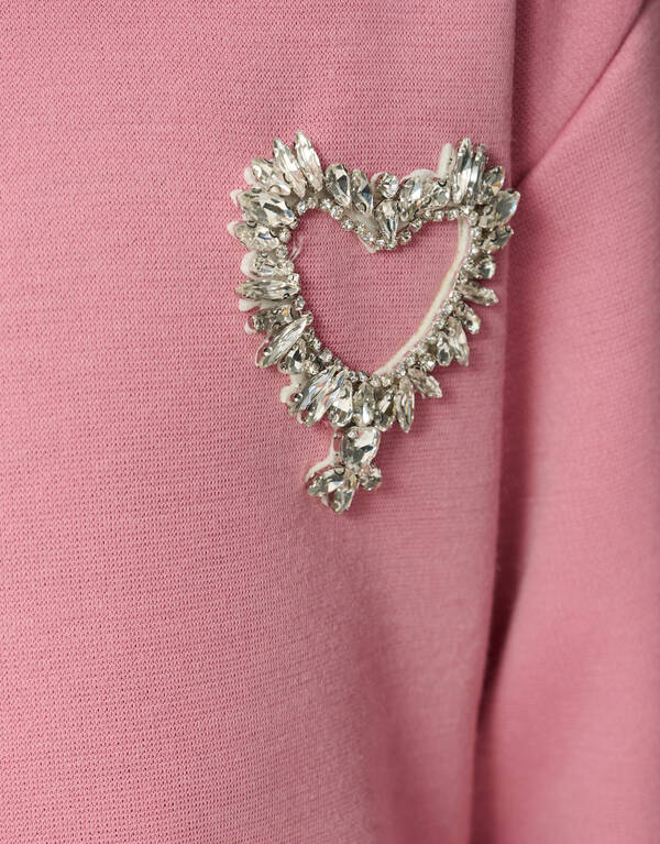 Herzf&ouml;rmiges Sweatshirtkleid Rosa SHOEBY GIRLS