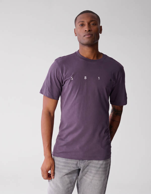 Minimal Artwork T-Shirt Lila SHOEBY MEN