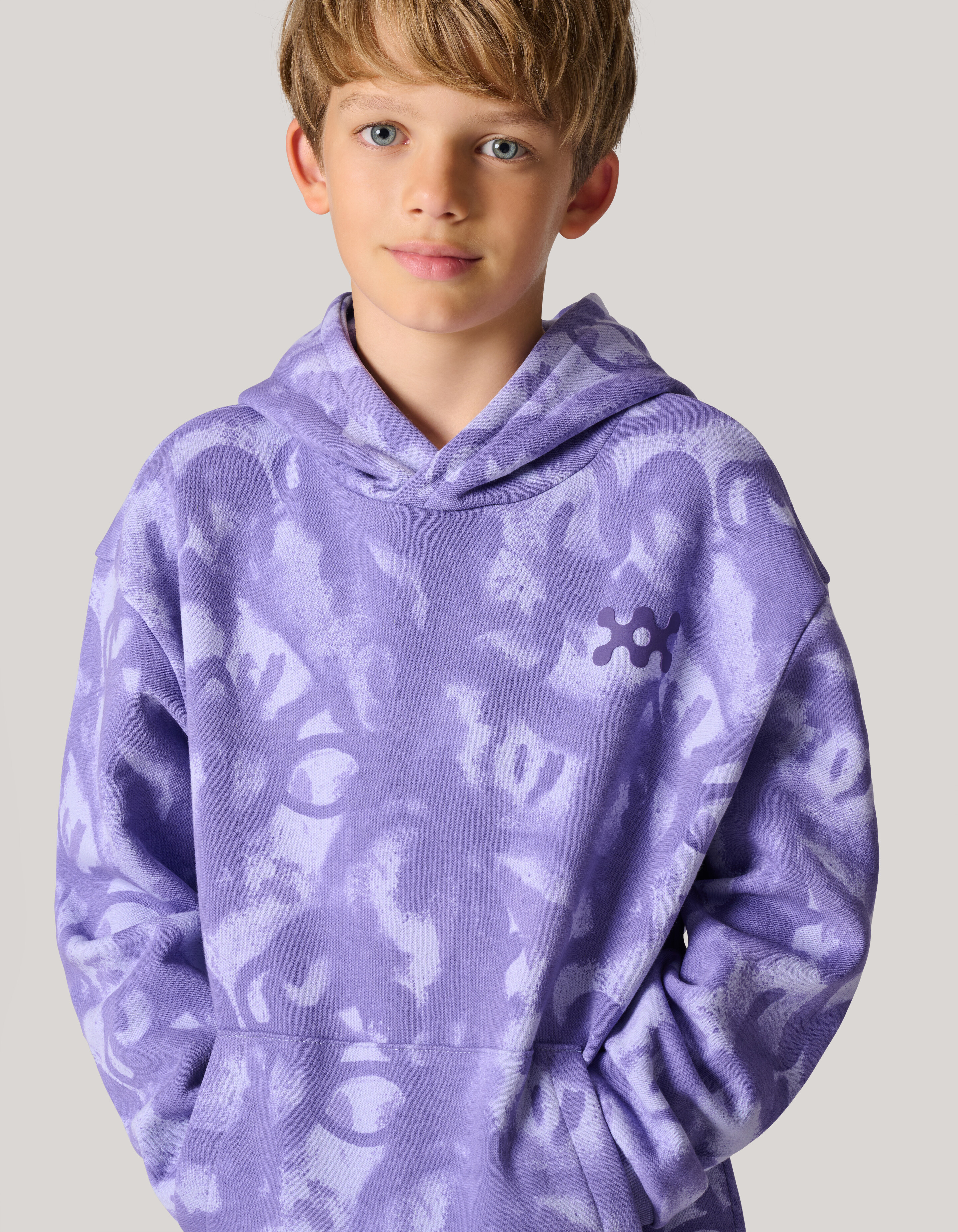 Printed Hoodie Paars SHOEBY BOYS