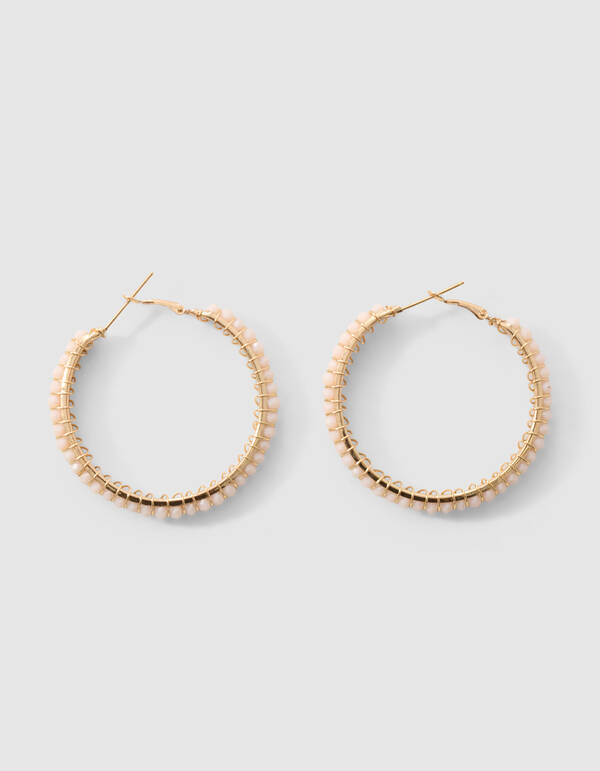 Perlenreifen-Ohrringe Gold SHOEBY ACCESSOIRES