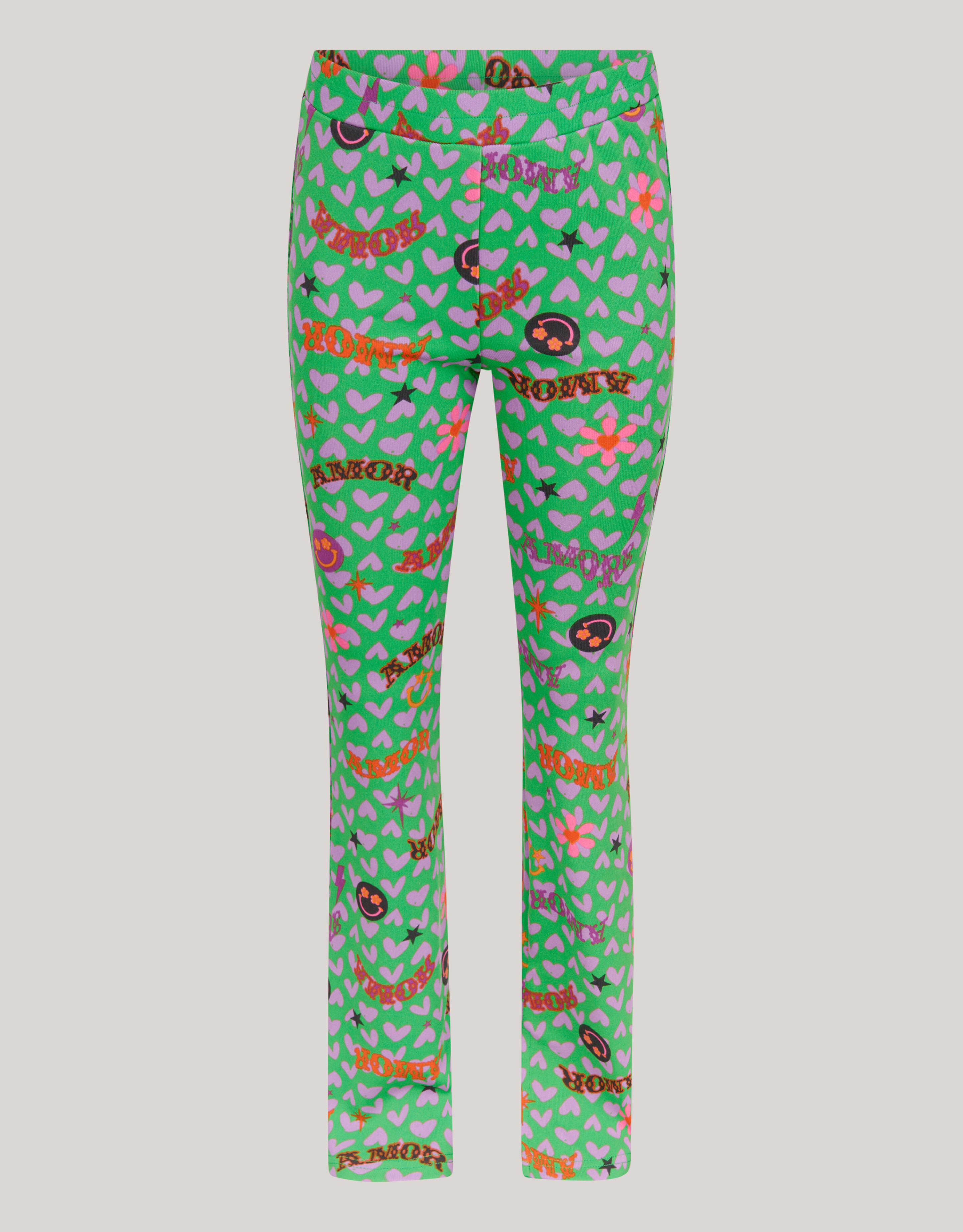 Bedruckte Rippenstrick Leggings Groen SHOEBY GIRLS