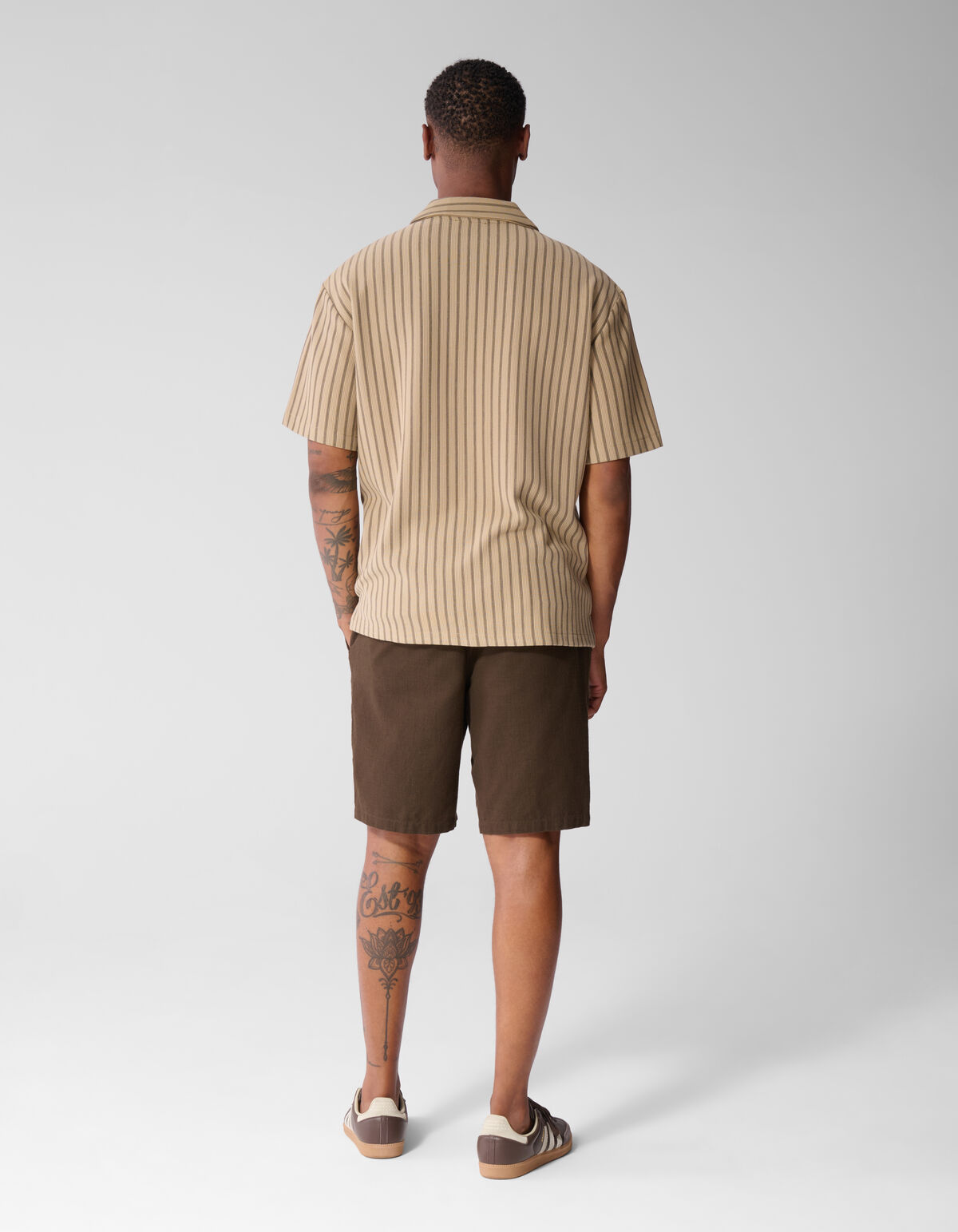 Pinstripe Rib Overhemd Zand SHOEBY MEN