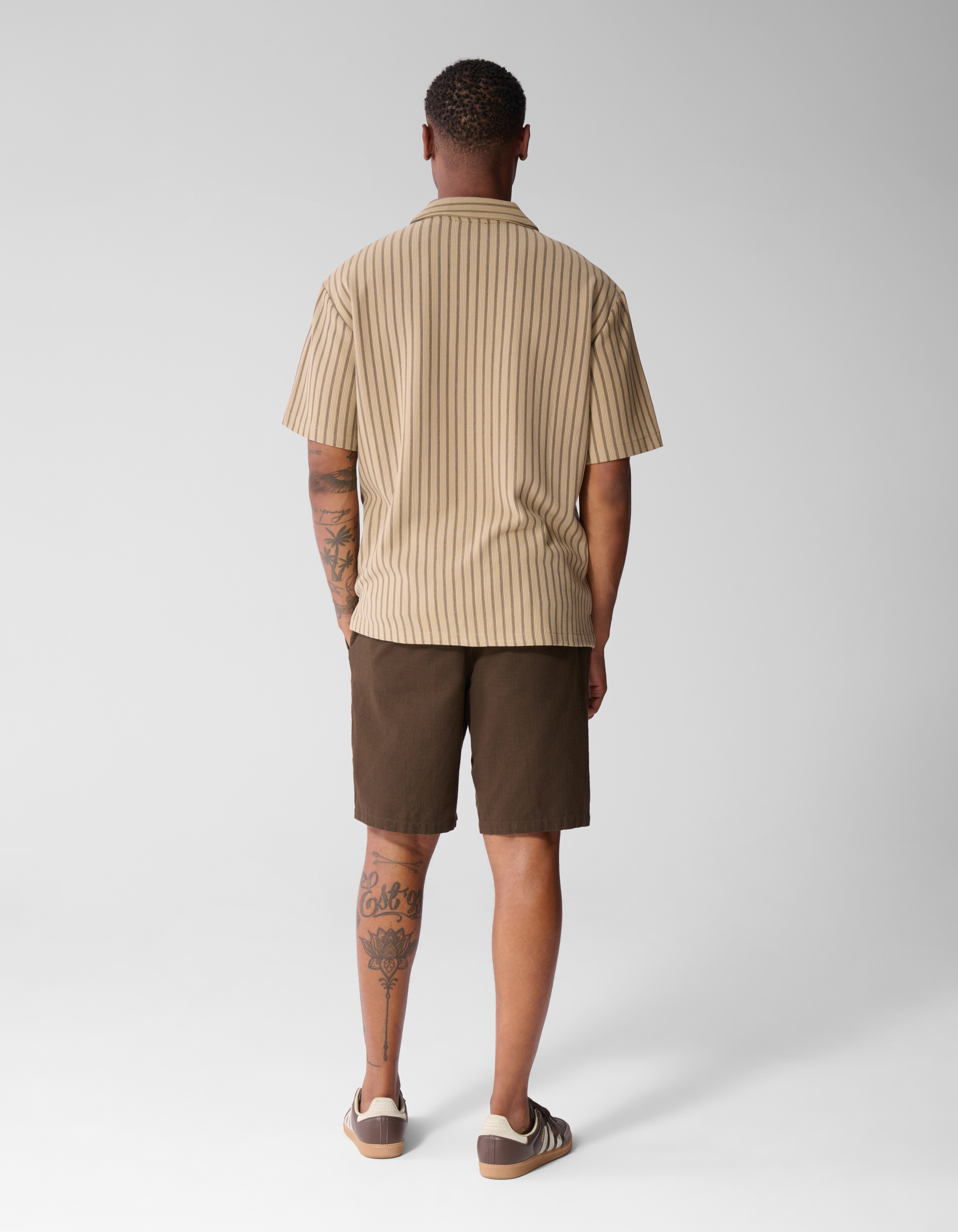Pinstripe Rib Overhemd Zand SHOEBY MEN