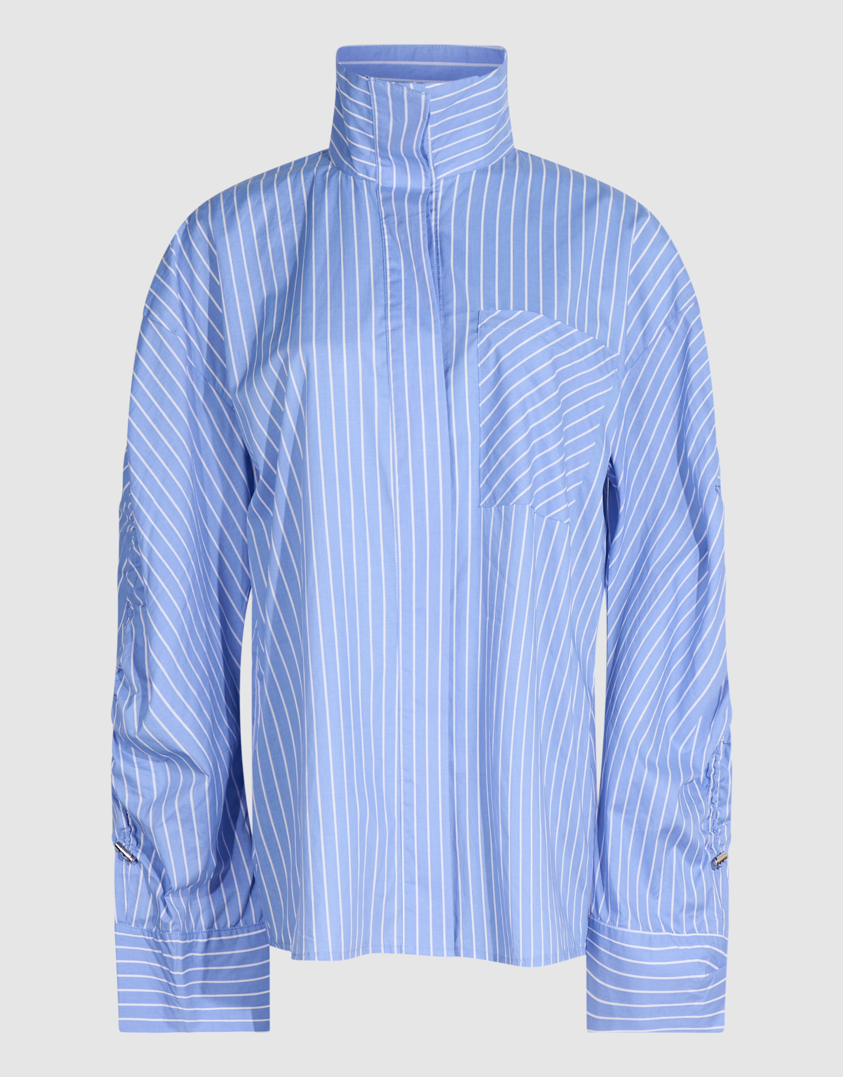 Gathering Sleeve Bluse Blau SHOEBY WOMEN