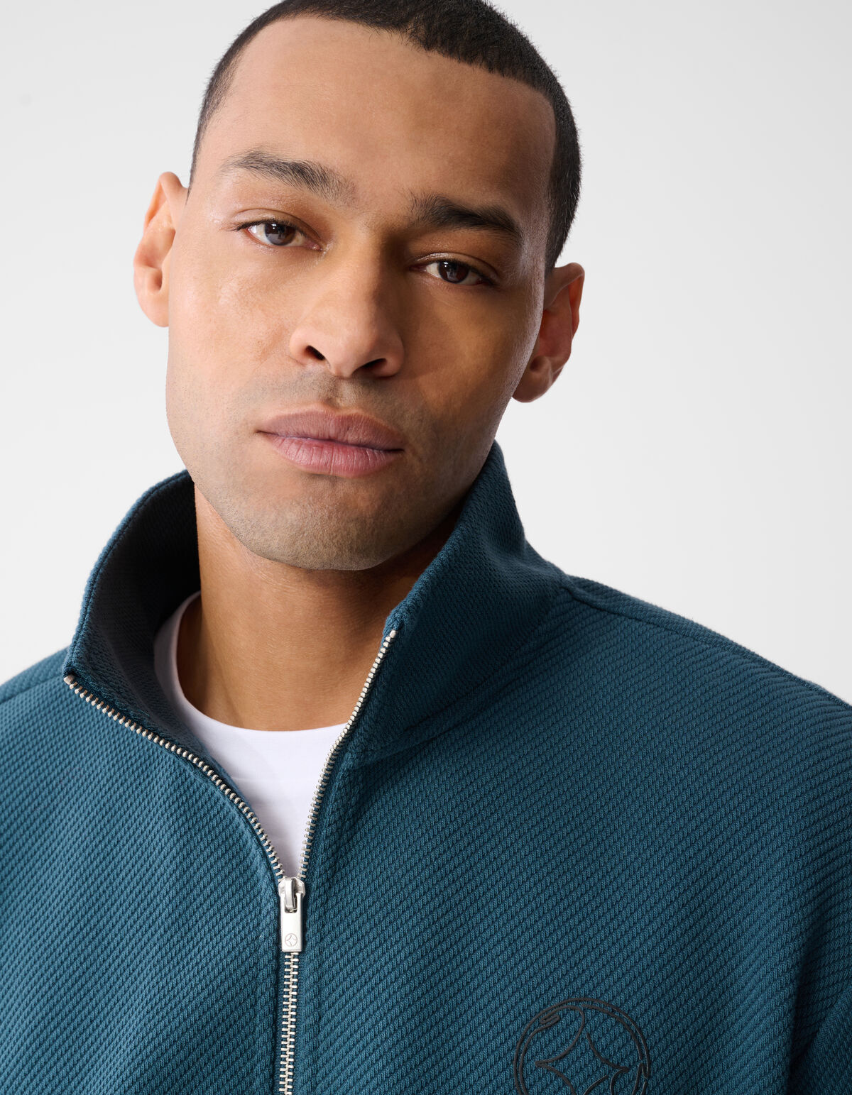 Halb-Zip-Pullover, dunkelgr&uuml;n SHOEBY MEN