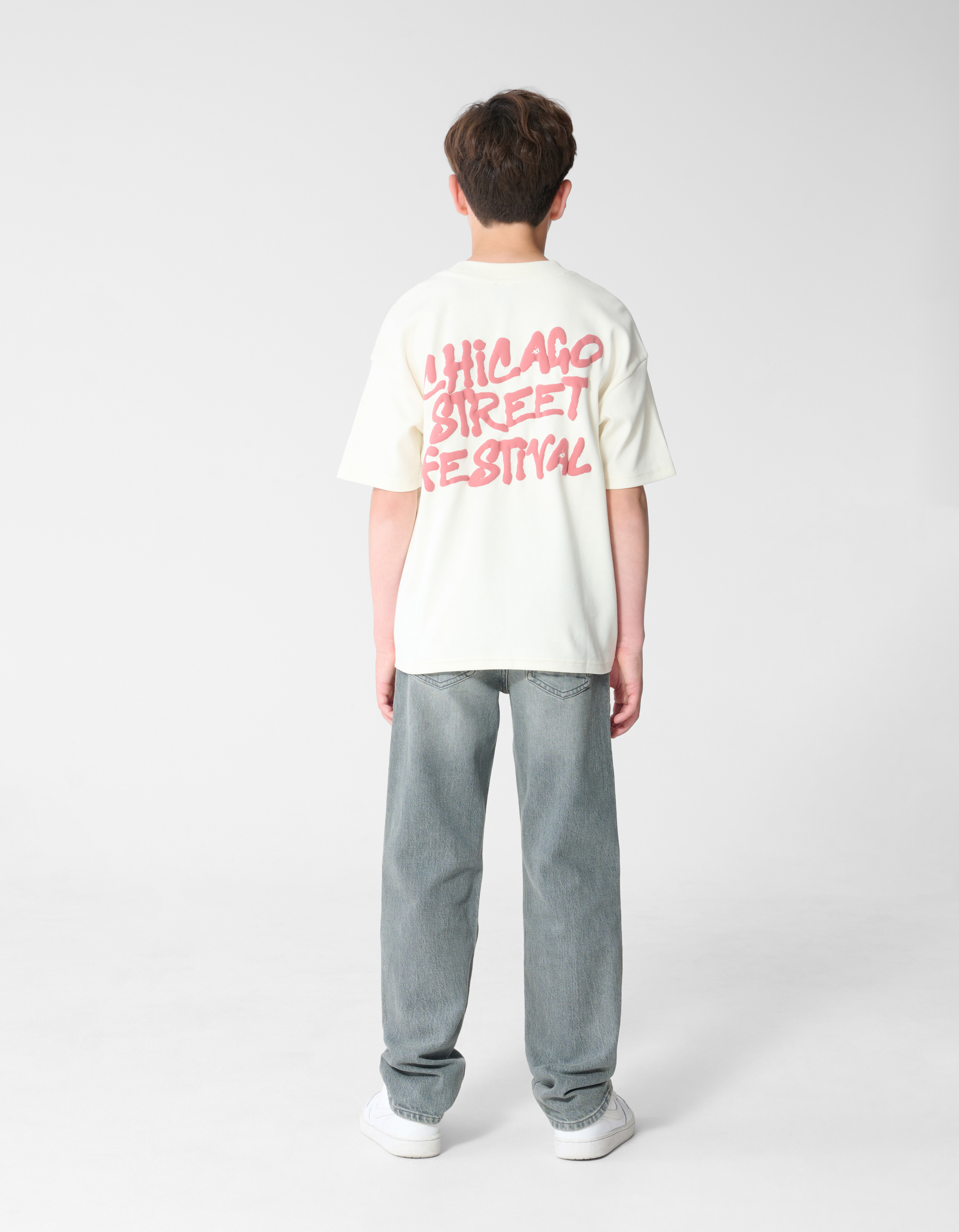 Festival Artwork T-Shirt Gebrochen Wei&szlig; SHOEBY BOYS