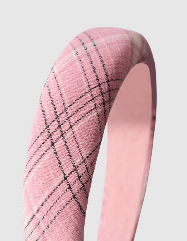 Haarband mit Rautenmuster rosa SHOEBY ACCESSOIRES