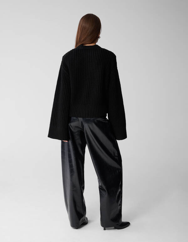 Gestrickter Pullover Schwarz SHOEBY WOMEN