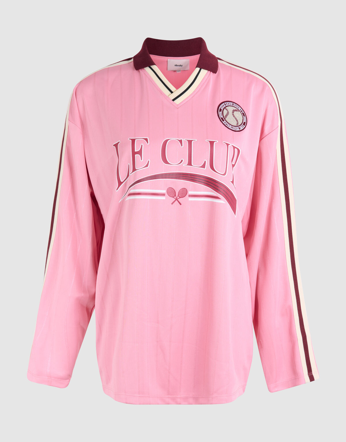 Baseball-T-Shirt in Übergröße Roze SHOEBY WOMEN