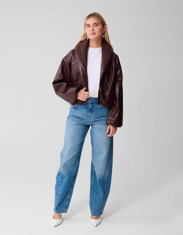 Bomberjacke mit Kragen, Dunkelrot SHOEBY WOMEN