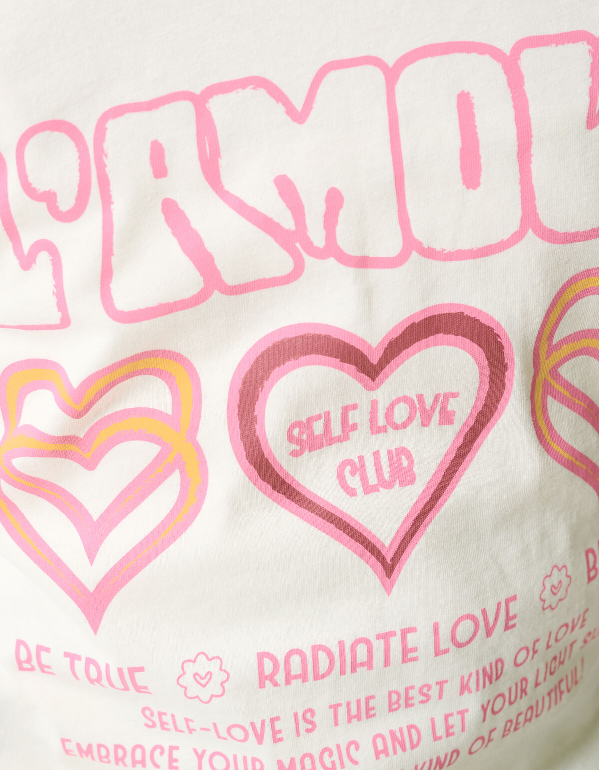 L'amour Artwork T-shirt Off Wei&szlig; SHOEBY GIRLS