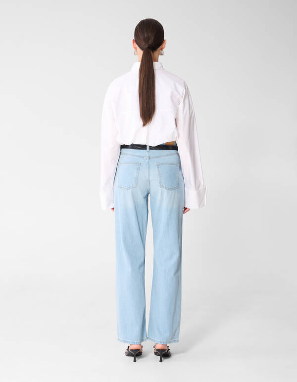 Weiche Jeans mit weitem Bein Gebleicht SHOEBY WOMEN
