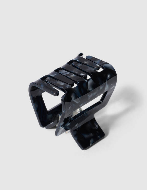Quadratische Haarspange Schwarz SHOEBY ACCESSOIRES
