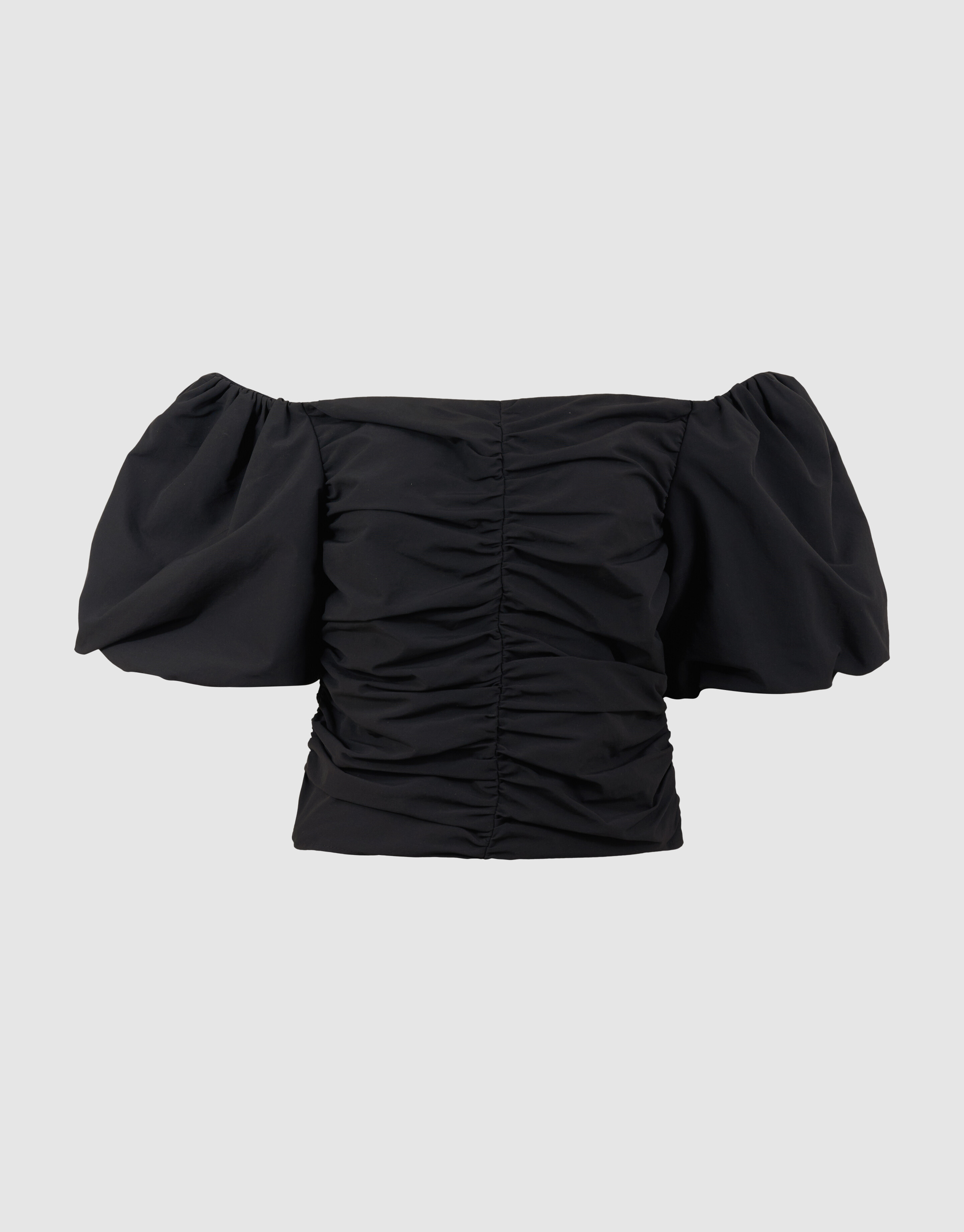 Gerafftes Off-Shoulder-Top Schwarz von Fred SHOEBY WOMEN
