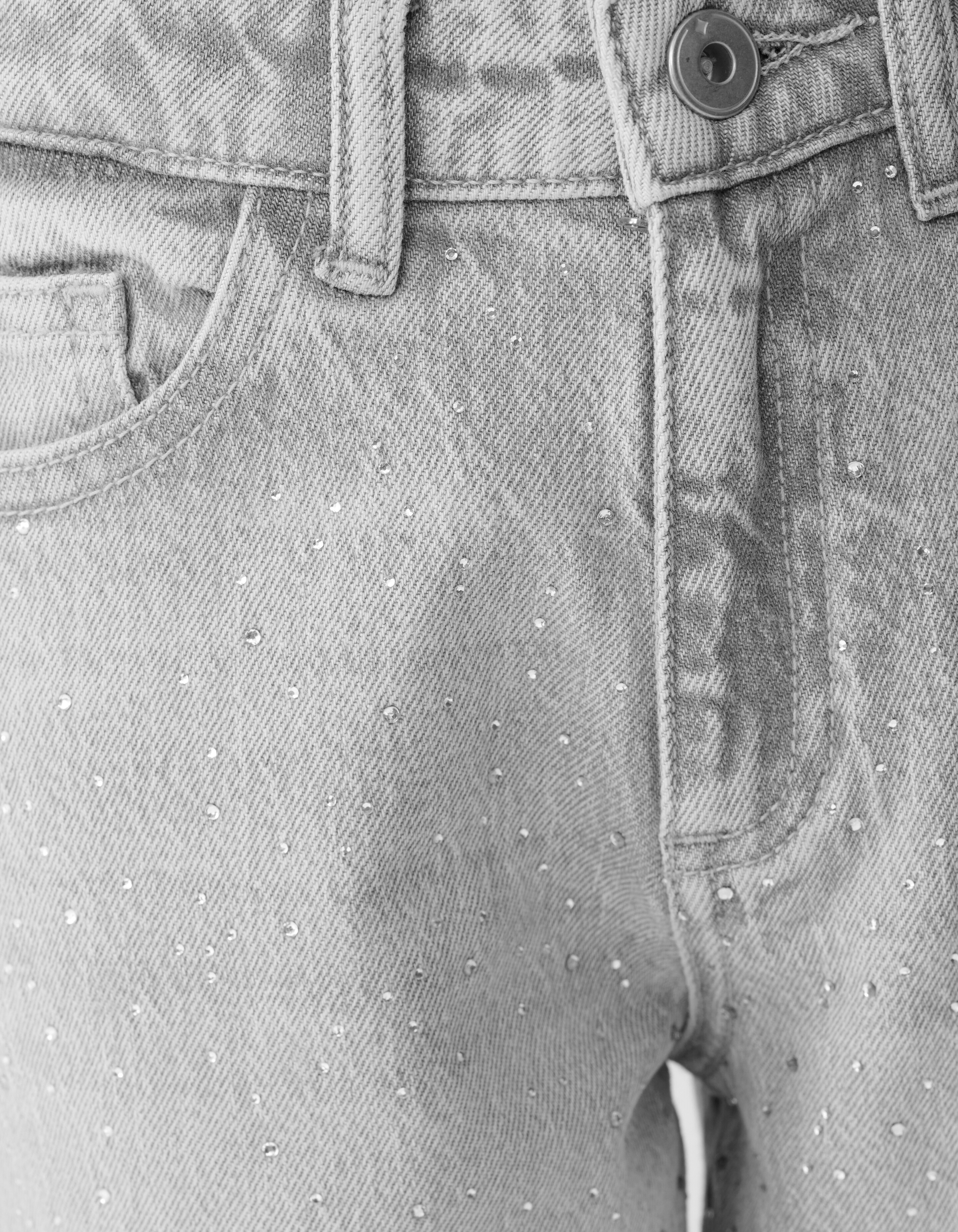 Strass Wide Leg Fit Jeans Hellgrau SHOEBY GIRLS