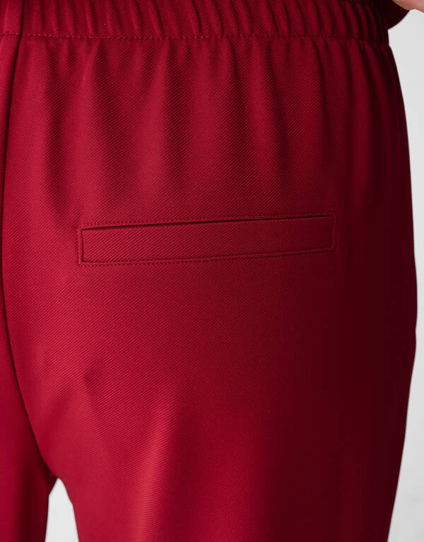 Basic Wide Leg Hose Dunkelrot SHOEBY WOMEN