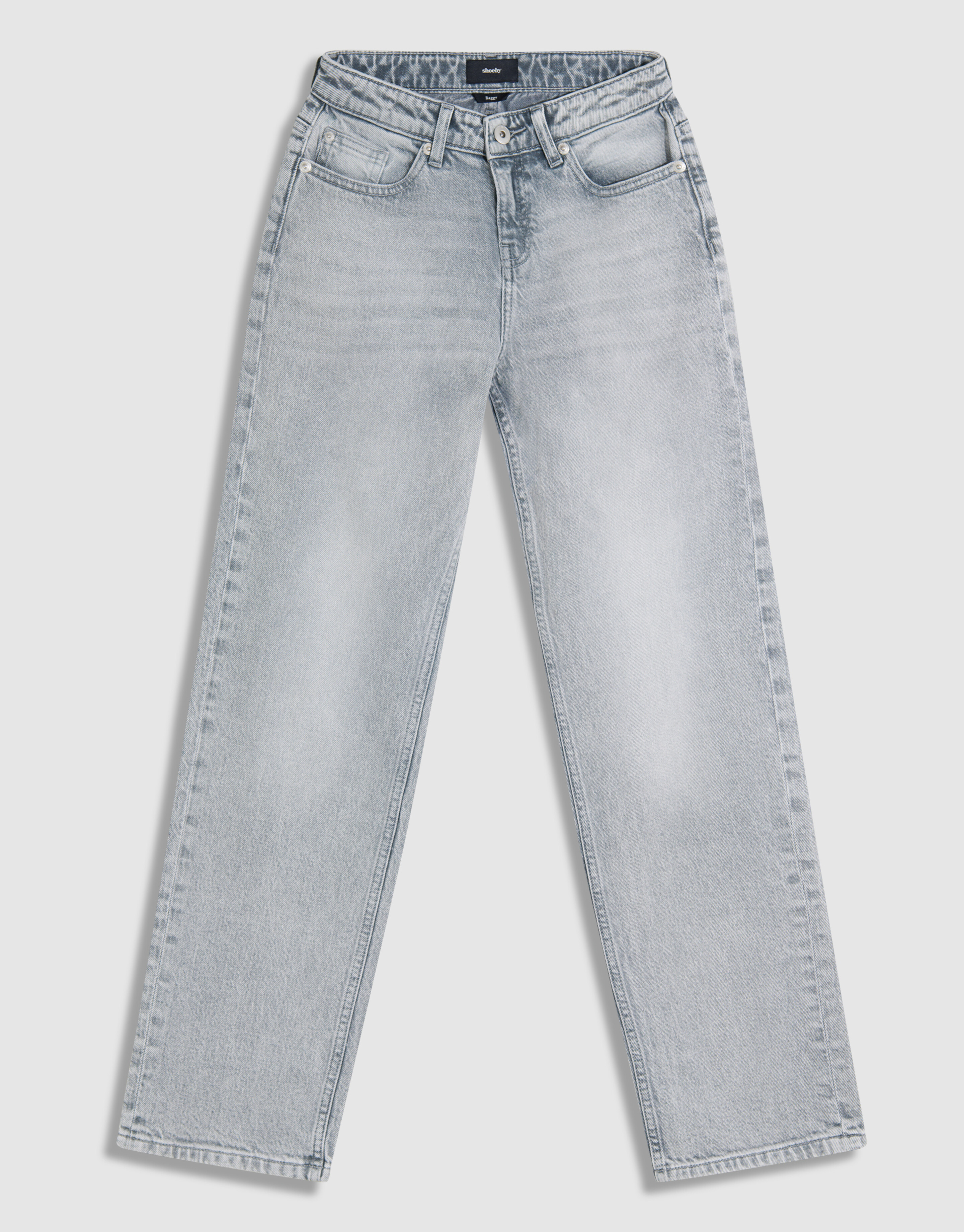 Baggy Fit Jeans Hellgrau SHOEBY BOYS