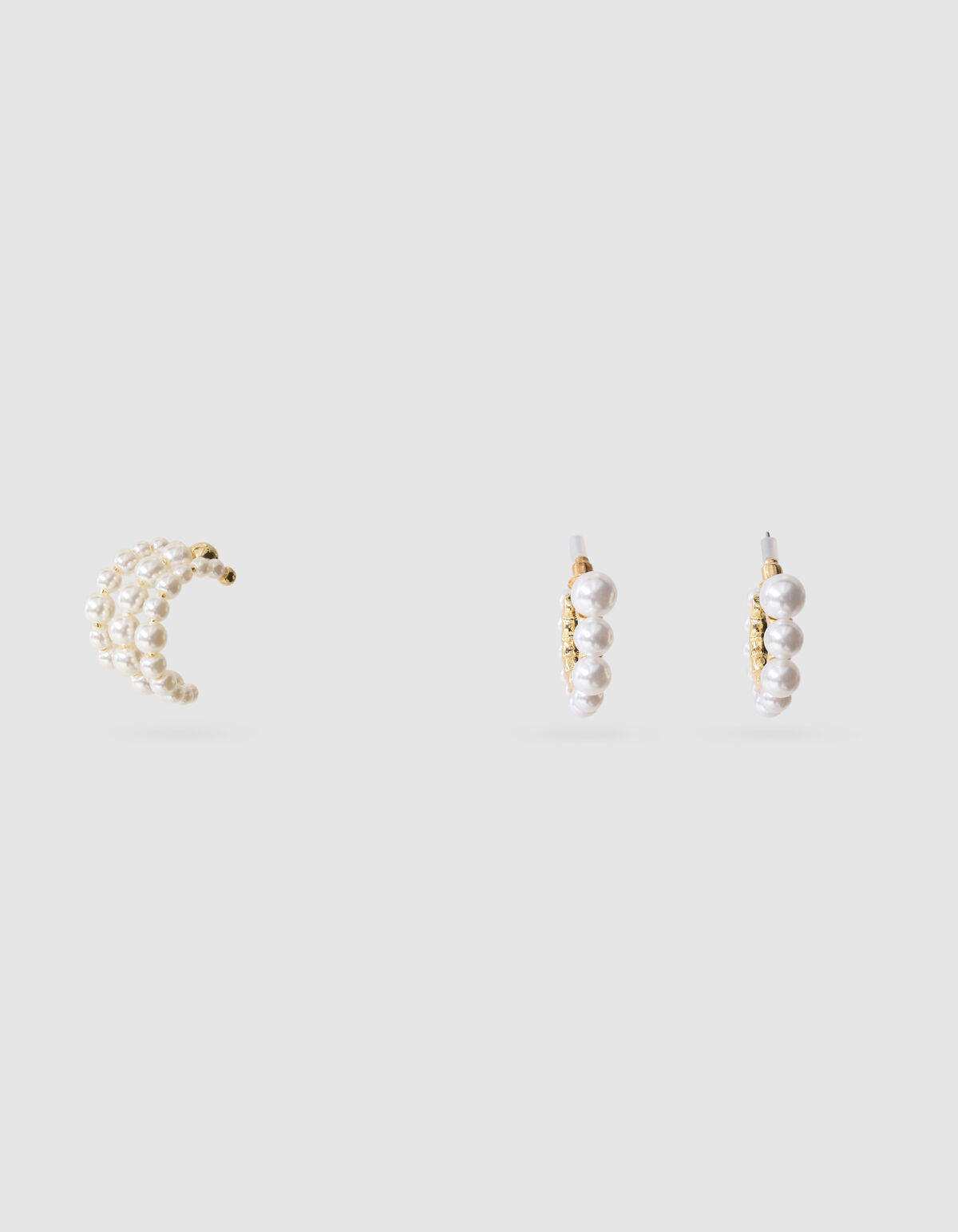 Perlenohrringe Set Gold SHOEBY ACCESSOIRES