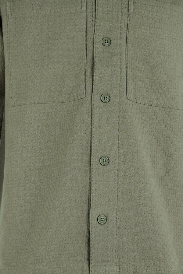 Block-Jacquard-Overshirt Gr&uuml;n SHOEBY MEN