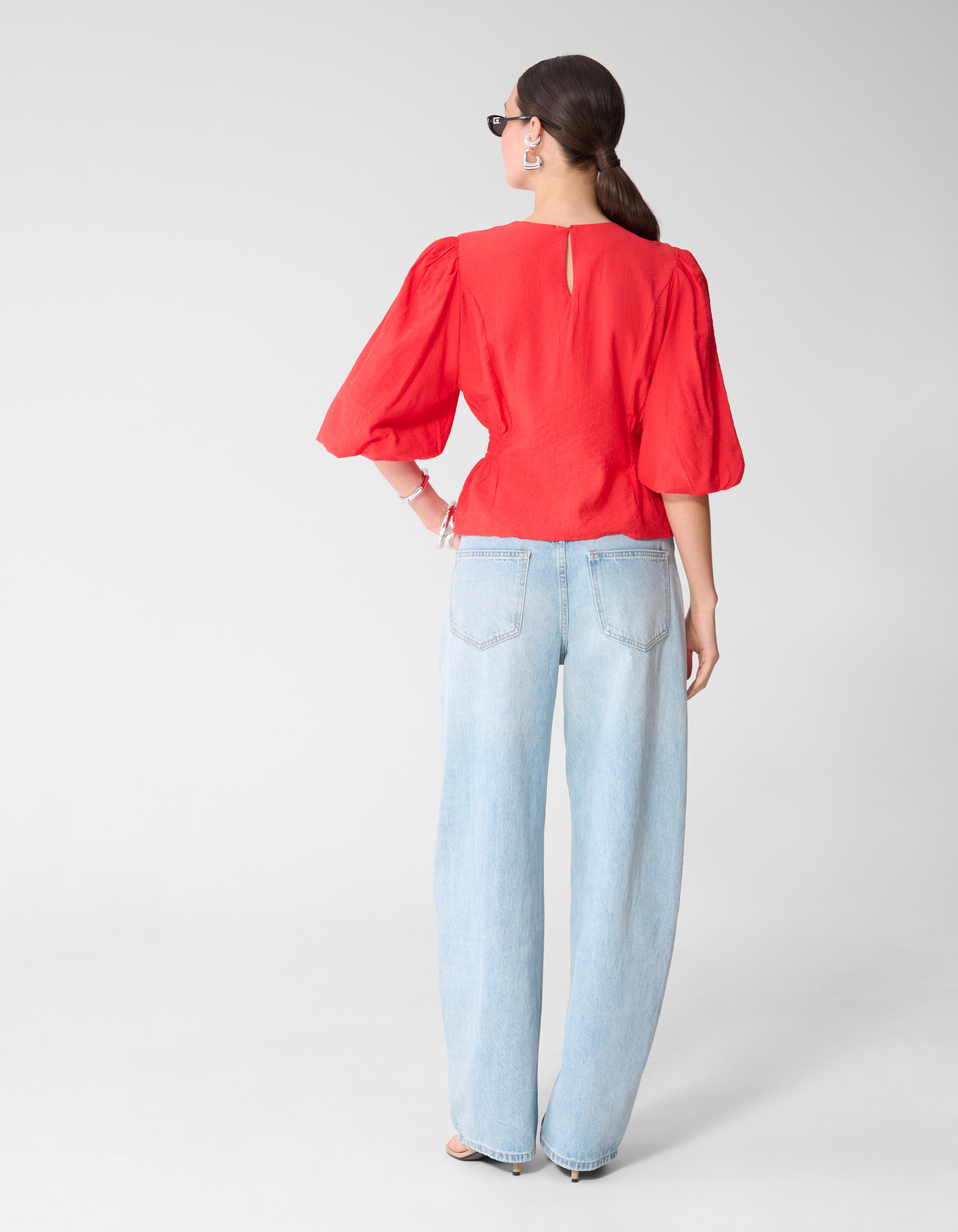 Rotes Smock Puff Top SHOEBY WOMEN