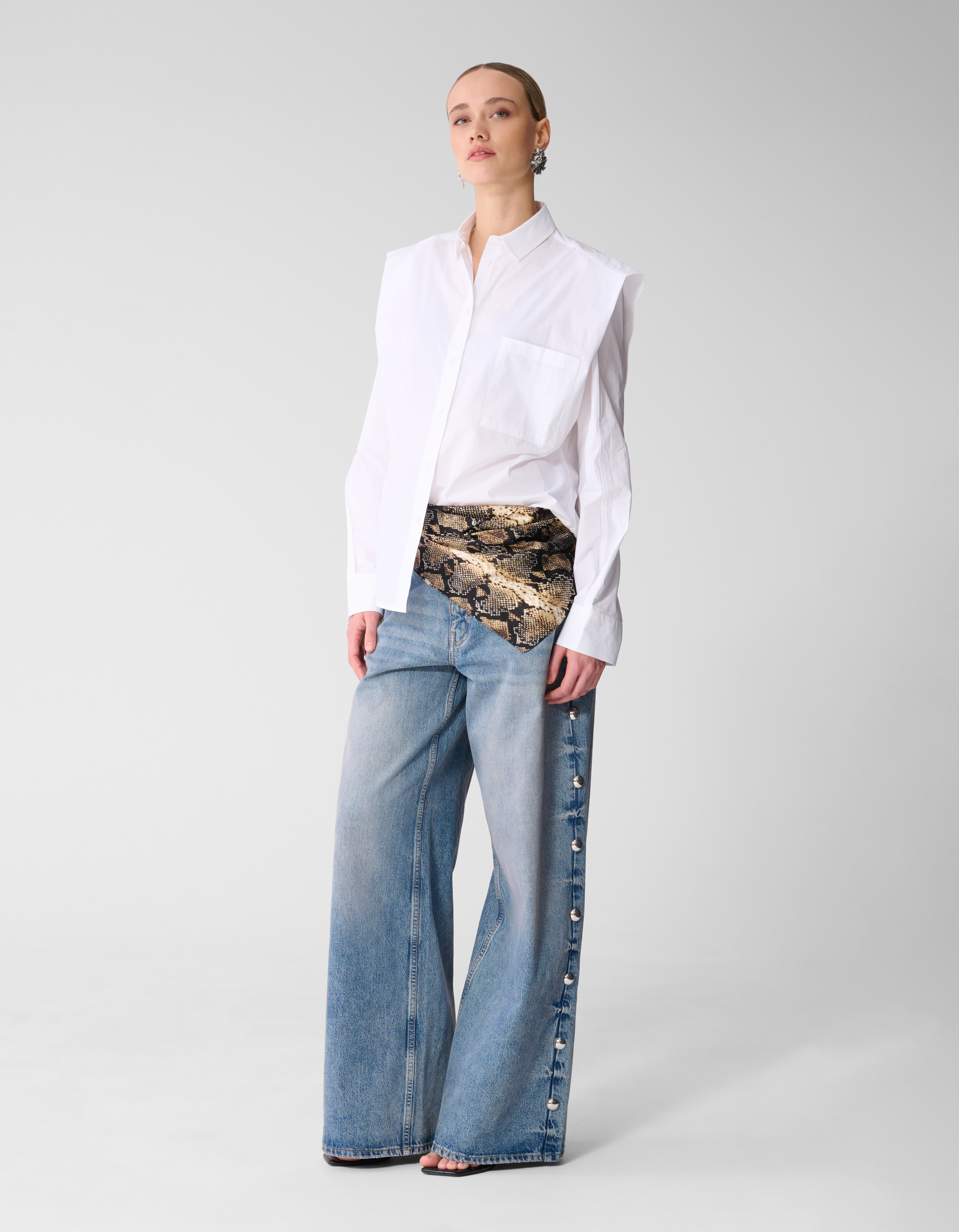 Bedruckter Schlangenschal Braun SHOEBY ACCESSOIRES