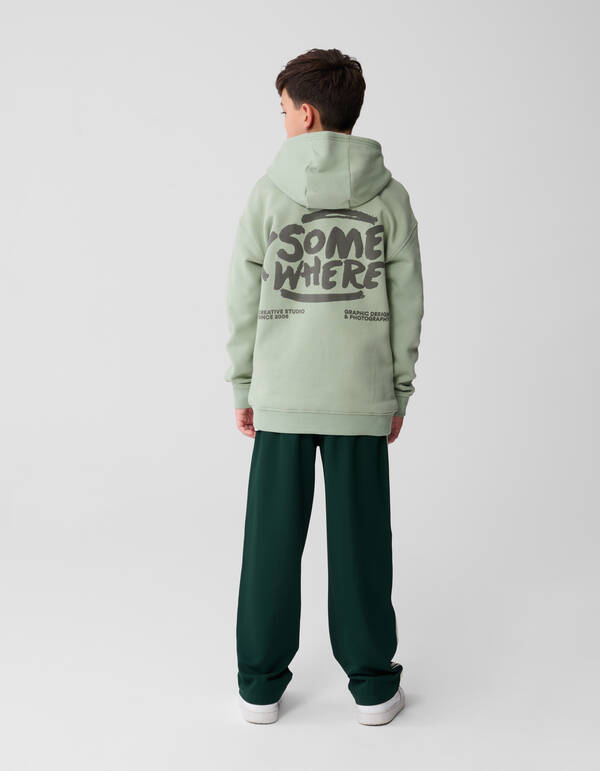 Irgendwo Artwork Kapuzenpullover Lichtgr&uuml;n SHOEBY BOYS
