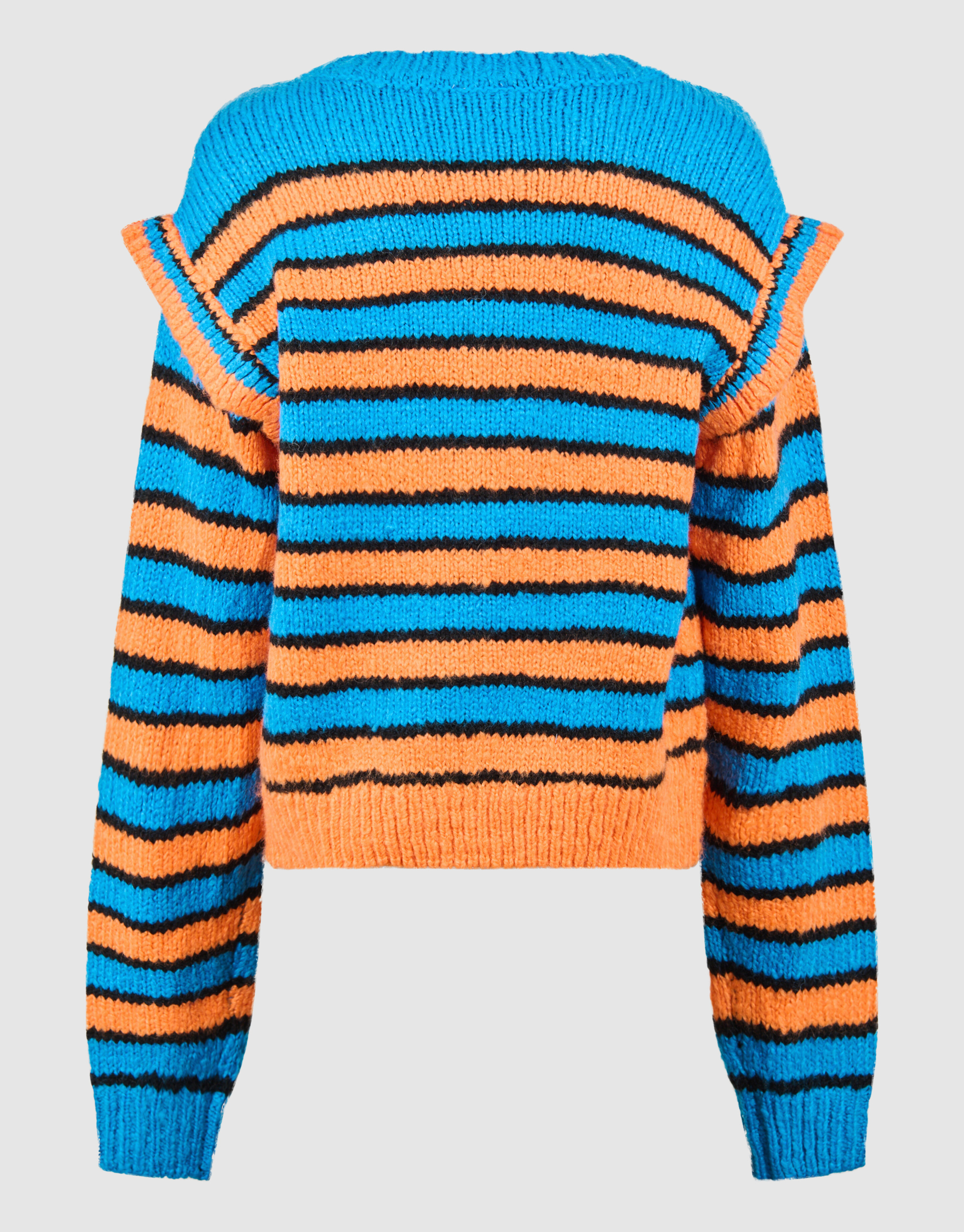 R&uuml;schestreifen Pullover Blau/Orange SHOEBY GIRLS