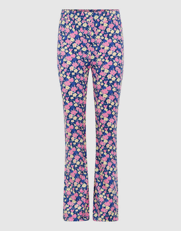 Flower Flared Fit Leggings Dunkelblau/Rosa SHOEBY GIRLS