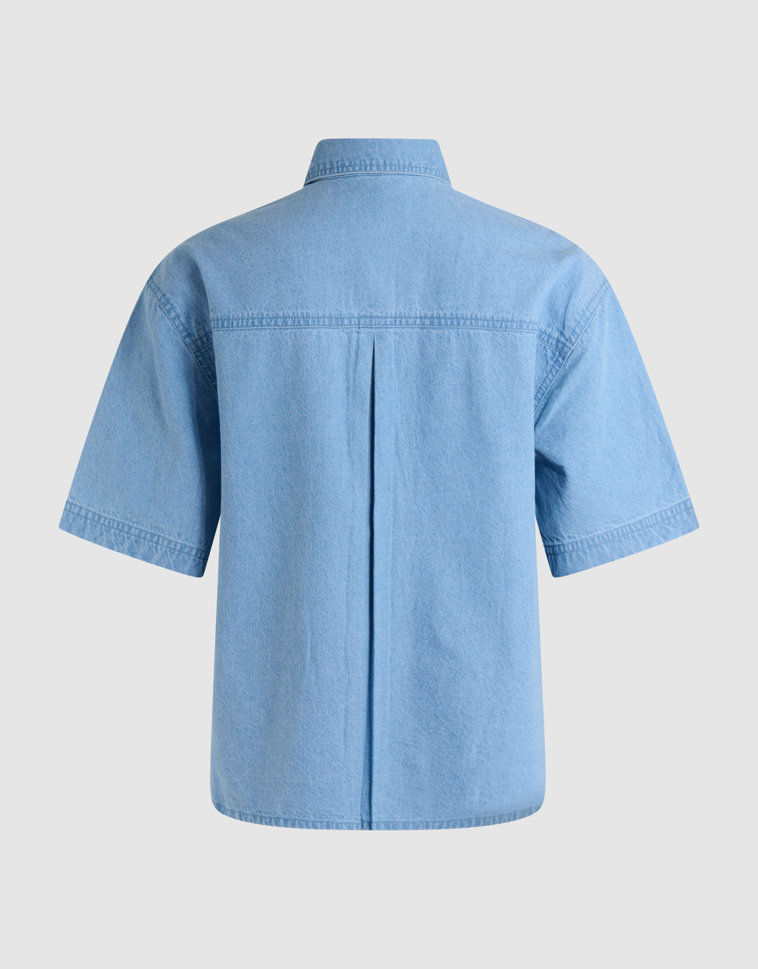 Übergroße Bluse aus Denim mit Pailletten Blau SHOEBY WOMEN