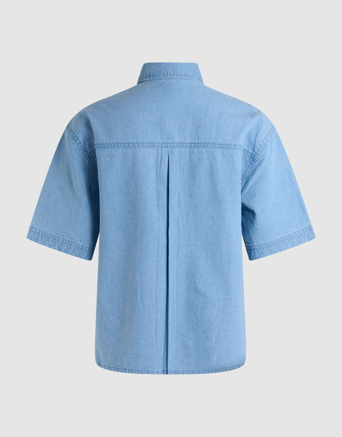Übergroße Bluse aus Denim mit Pailletten Blau SHOEBY WOMEN