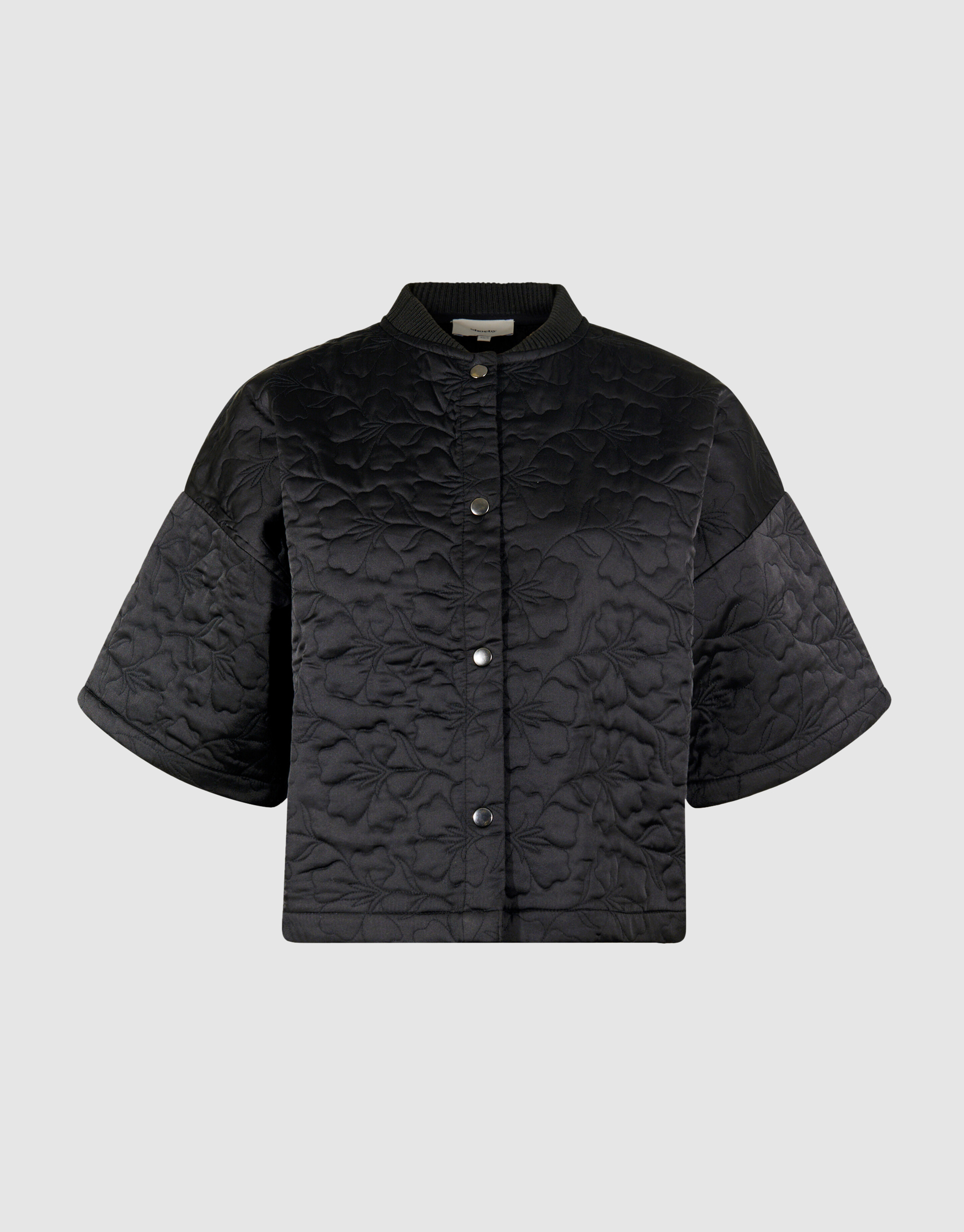 Kurz&auml;rmelige Bomberjacke mit Stickerei Schwarz SHOEBY WOMEN