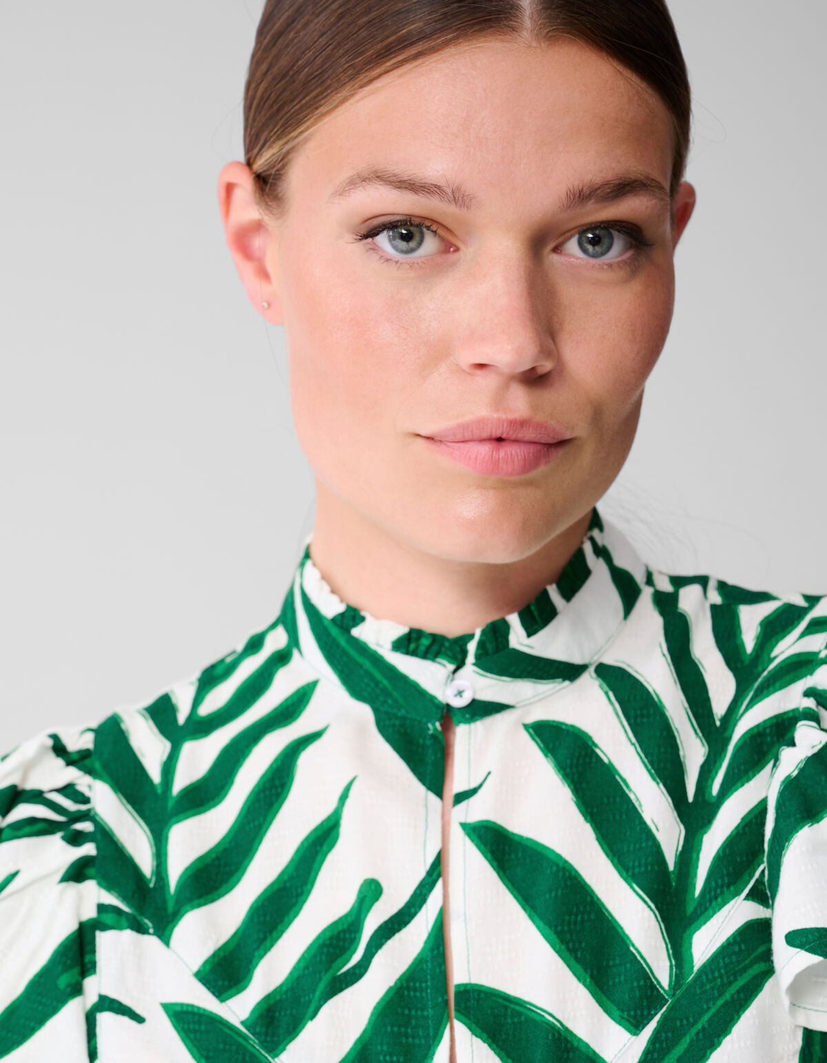 Bedrucktes Palmen-Top Weiß SHOEBY WOMEN