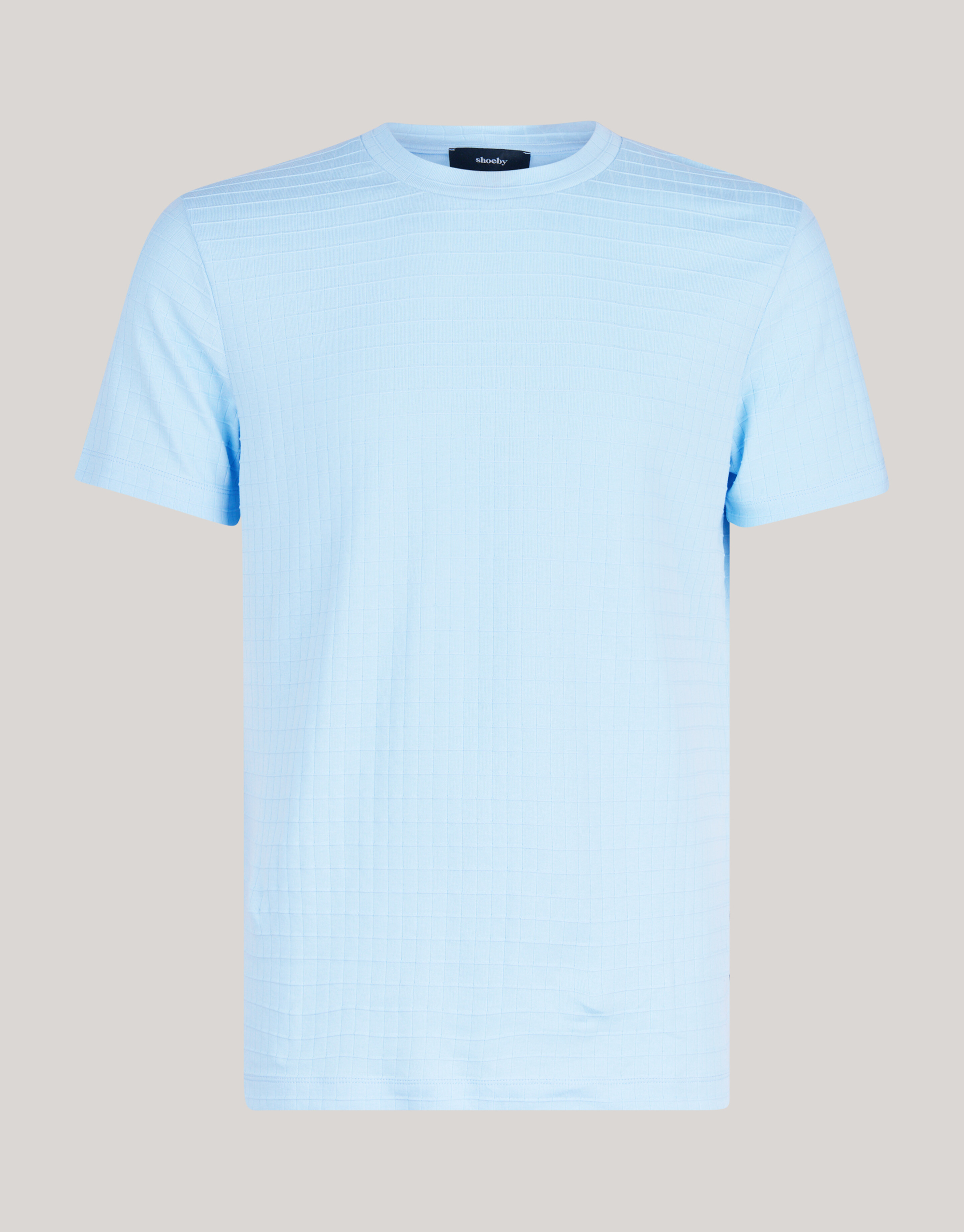 Struktur-T-Shirt Hellblau SHOEBY MEN