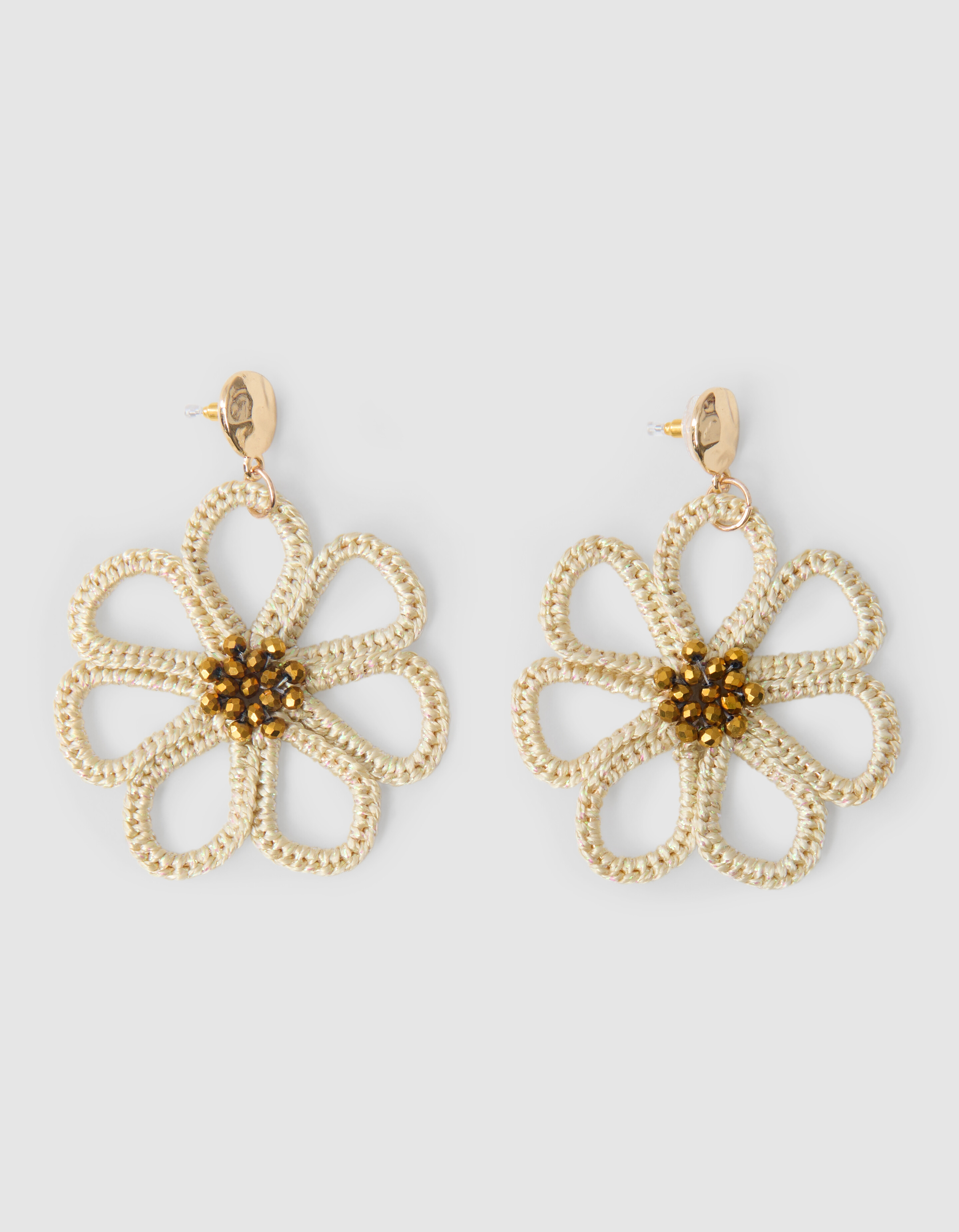 Blumen Ohrringe Off White SHOEBY ACCESSOIRES