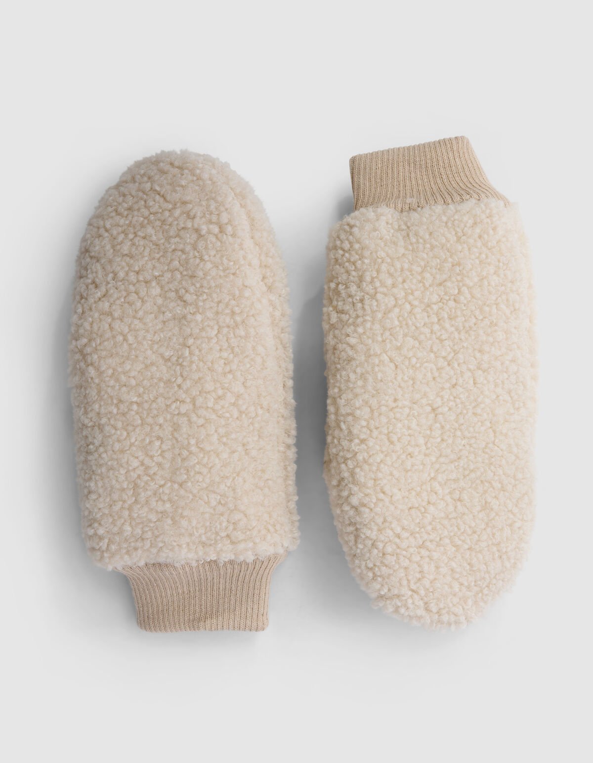 Teddy-F&auml;ustlinge Beige SHOEBY ACCESSOIRES