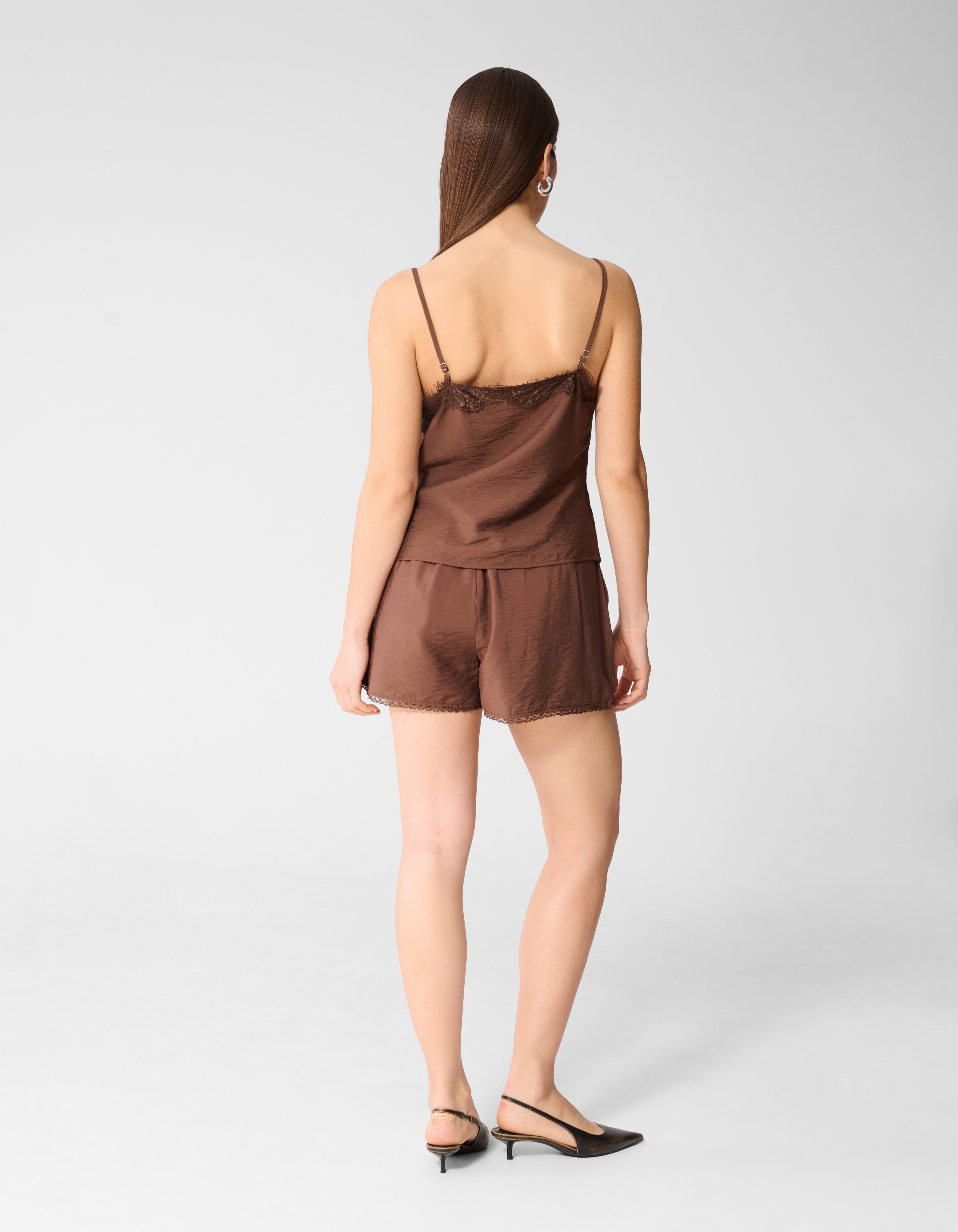 Kanten Twist Singlet Braun SHOEBY WOMEN