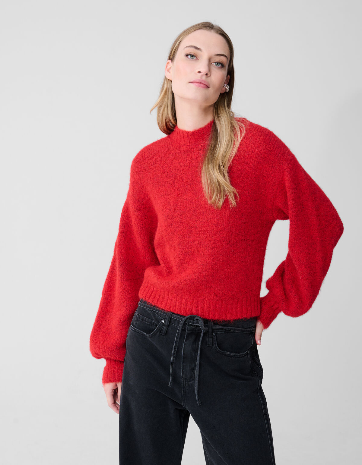 Twist Strik Weste Rot SHOEBY WOMEN