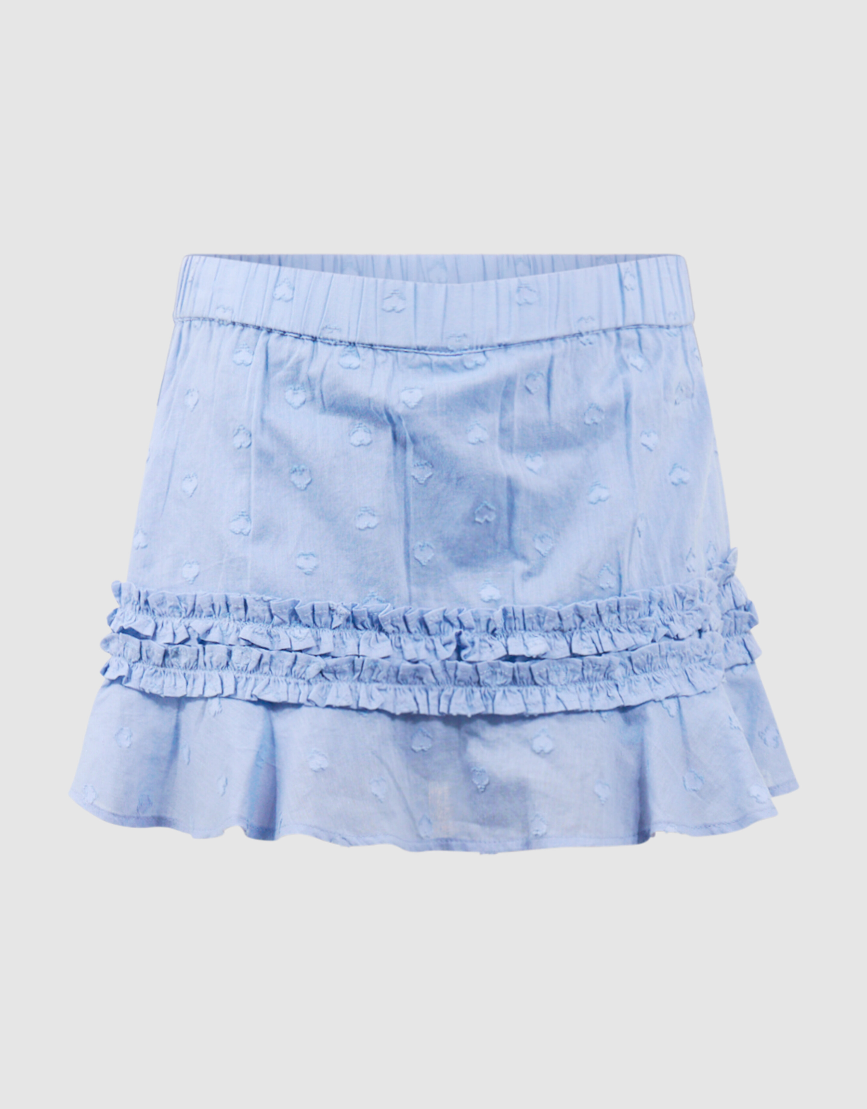 R&uuml;schen-Minirock Hellblau SHOEBY GIRLS