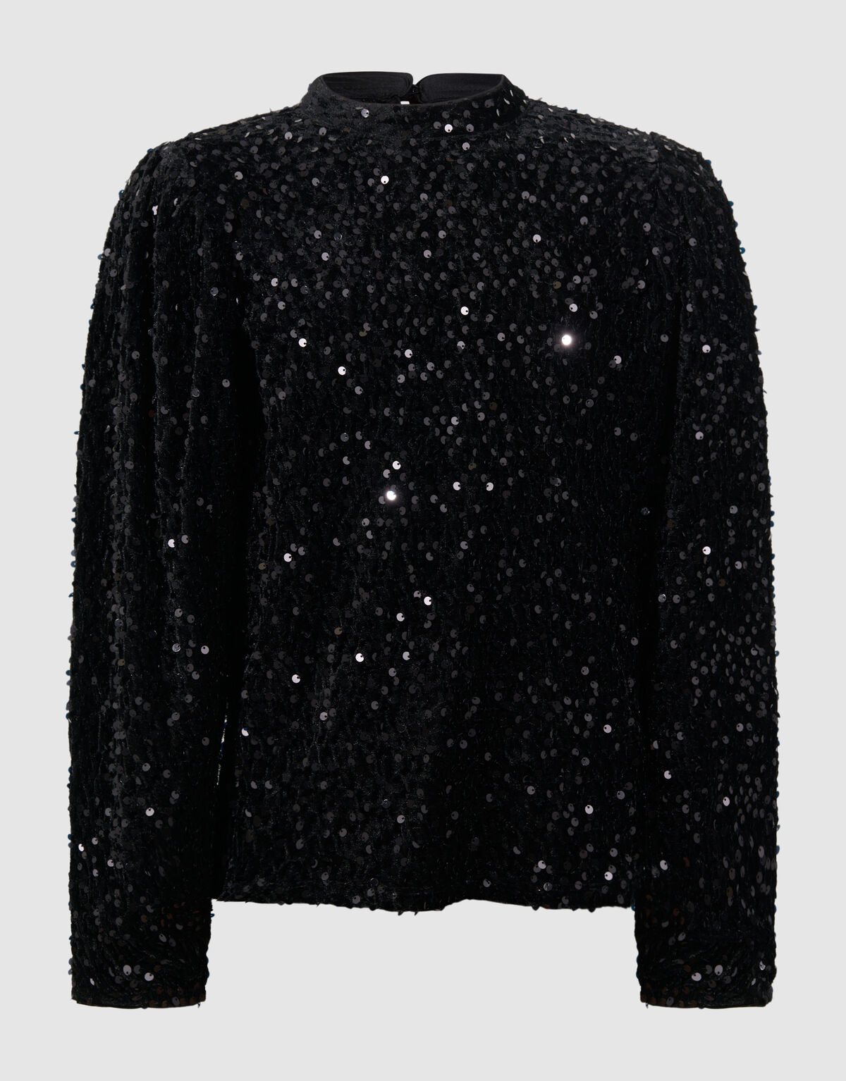 Sequin Longsleeve Top Schwarz SHOEBY GIRLS