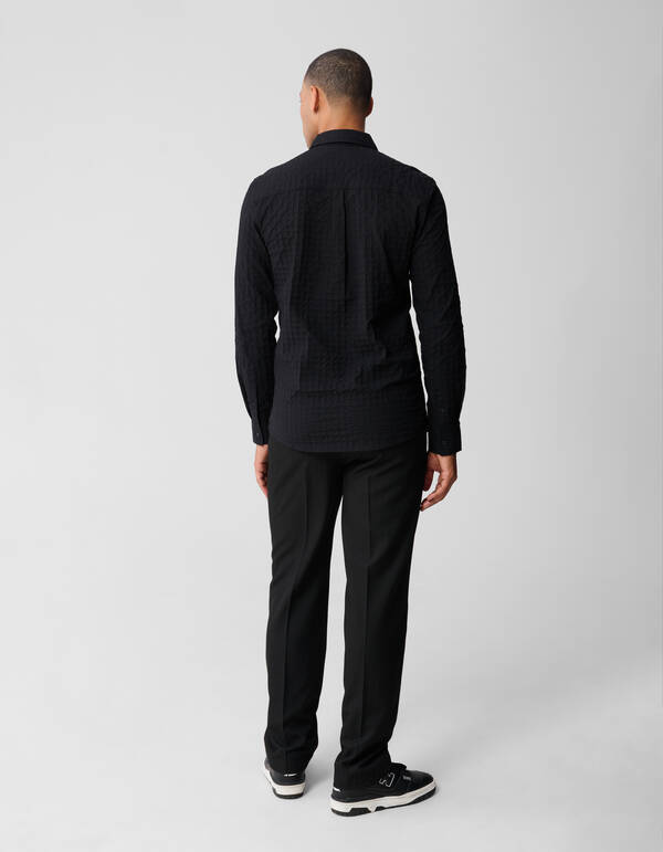 Struktur Hemd Schwarz SHOEBY MEN