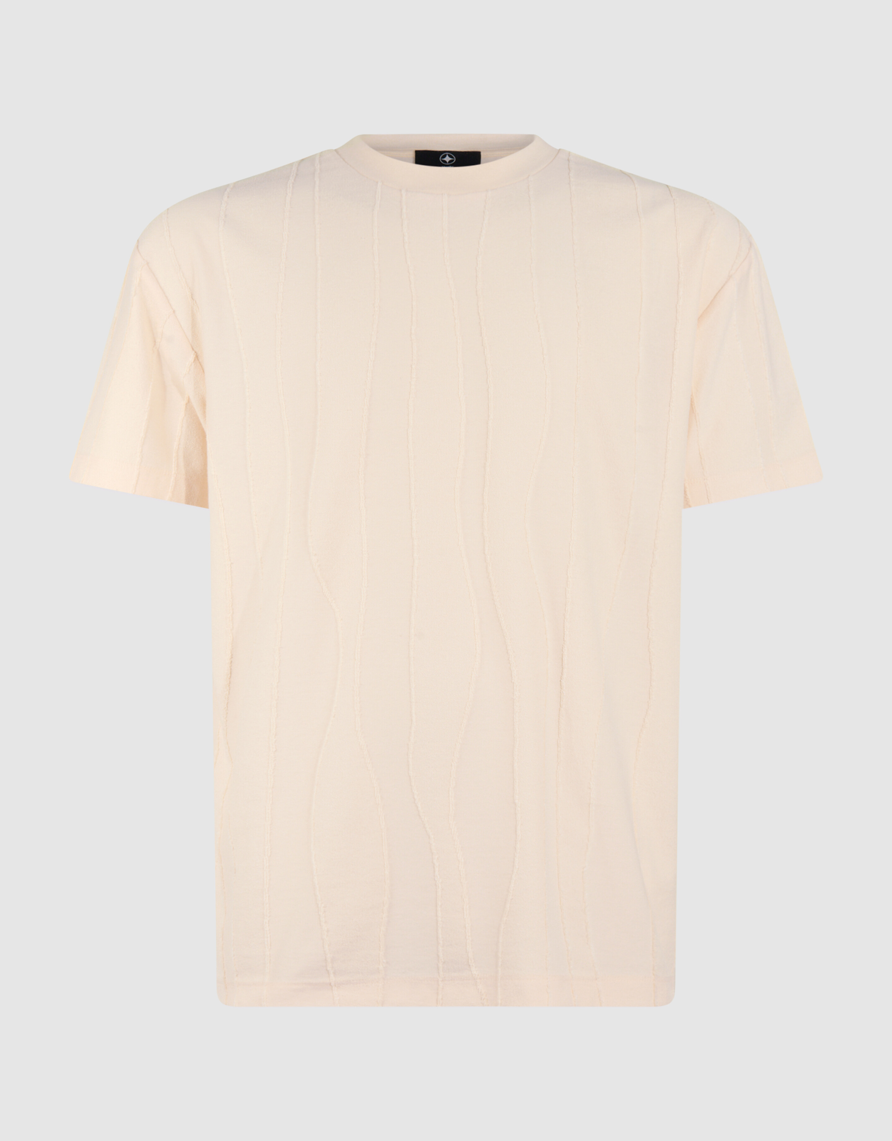 Wellenlinien T-Shirt Hellgelb SHOEBY MEN