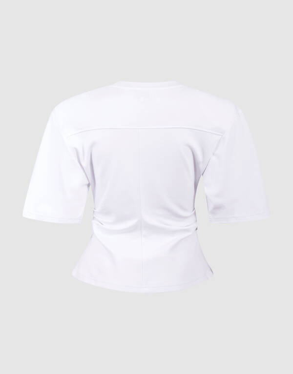 Tailliertes T-Shirt Wei&szlig; SHOEBY WOMEN