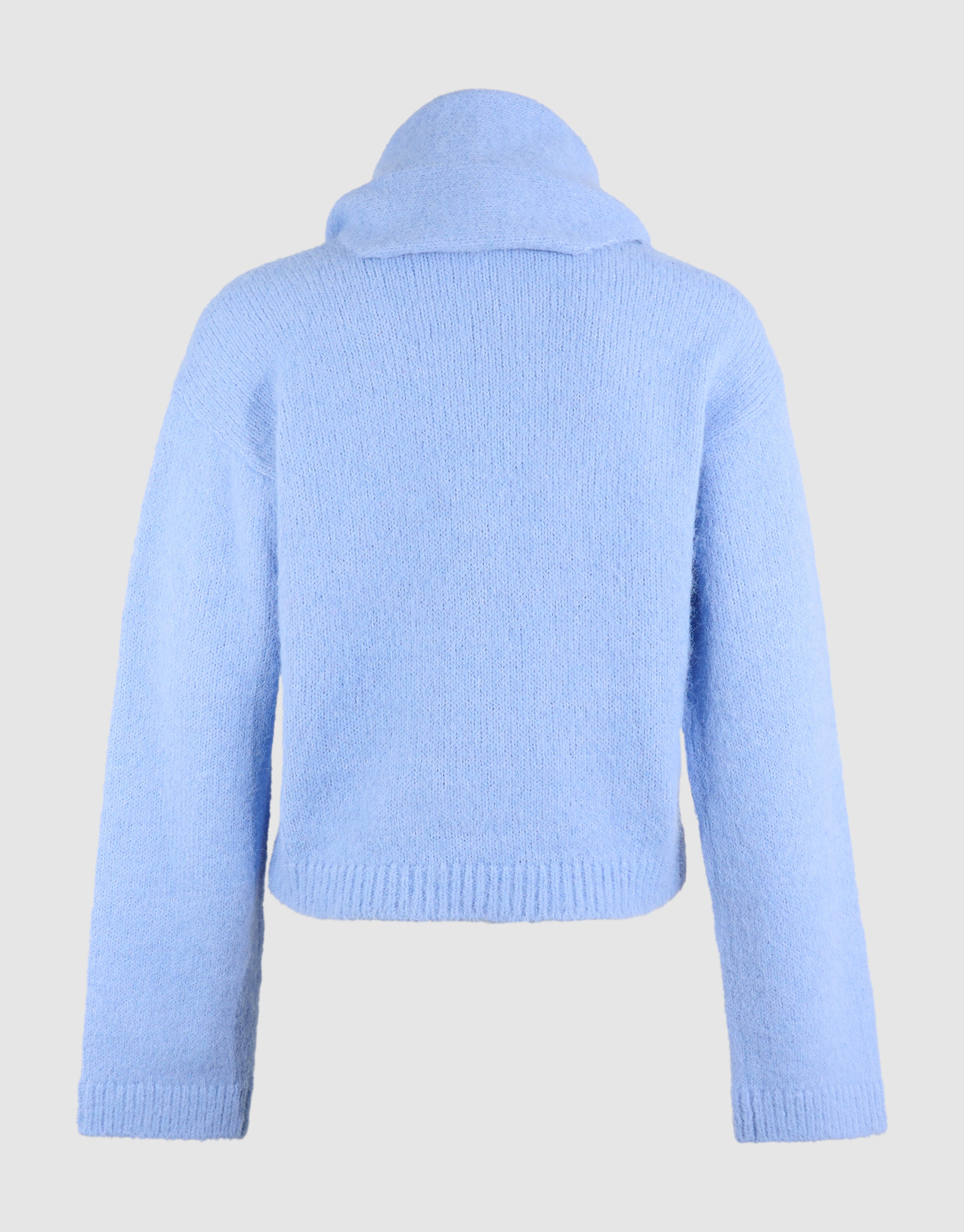 Fluffy Scarf Strickpullover Blau SHOEBY WOMEN