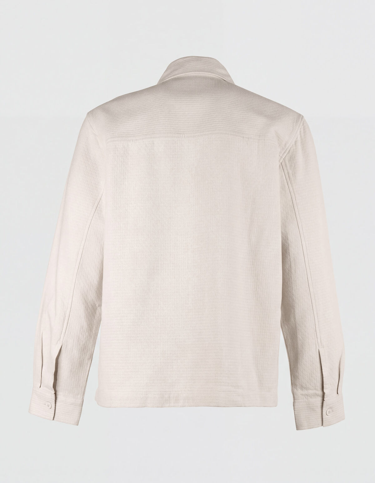 Block-Jacquard-Overshirt Hellgrau SHOEBY MEN