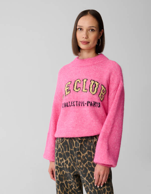 Pullover mit Text-Artwork in Rosa SHOEBY WOMEN