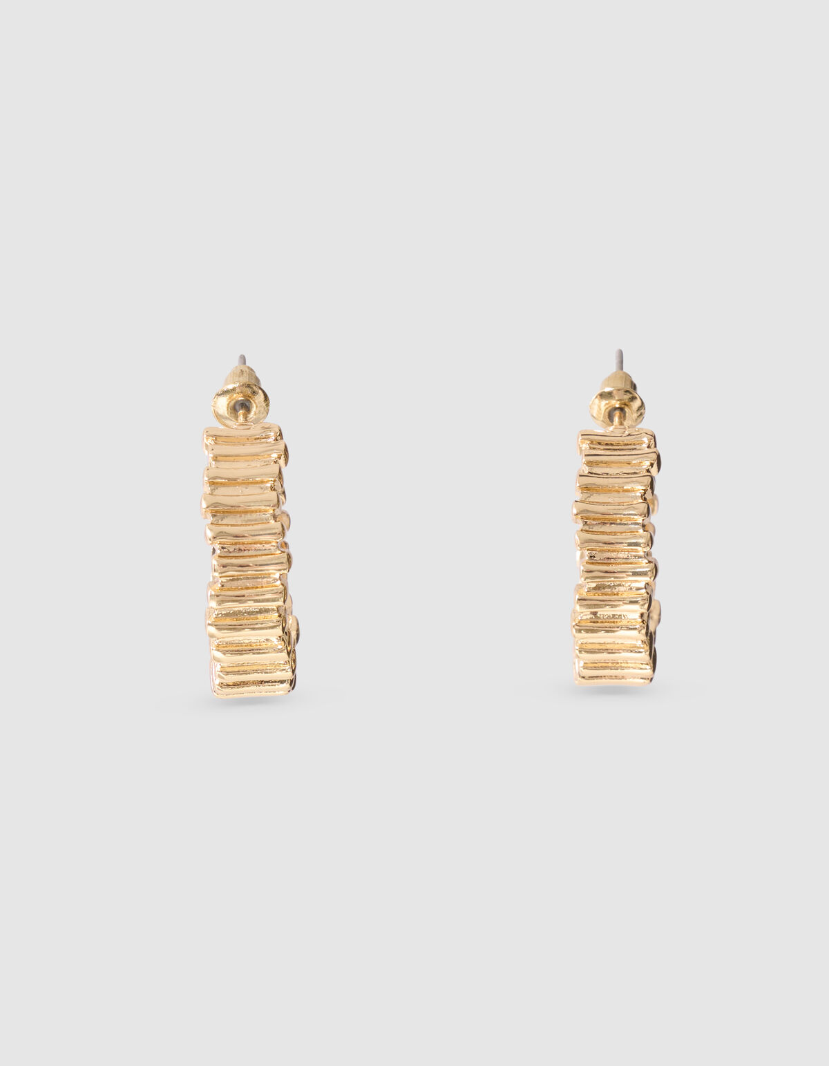 Striped Hoop Ohrringe in Gold SHOEBY ACCESSOIRES