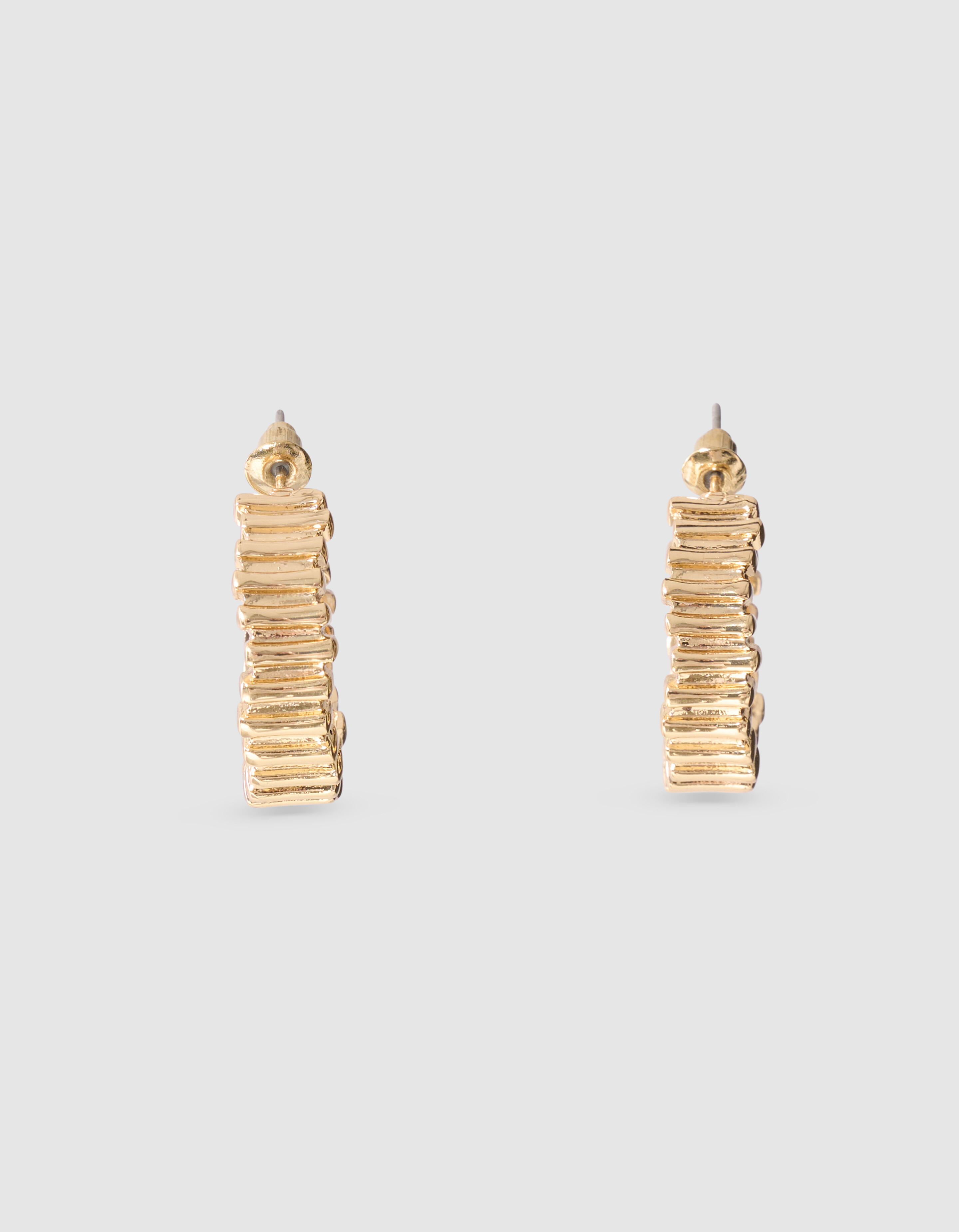 Striped Hoop Ohrringe in Gold SHOEBY ACCESSOIRES